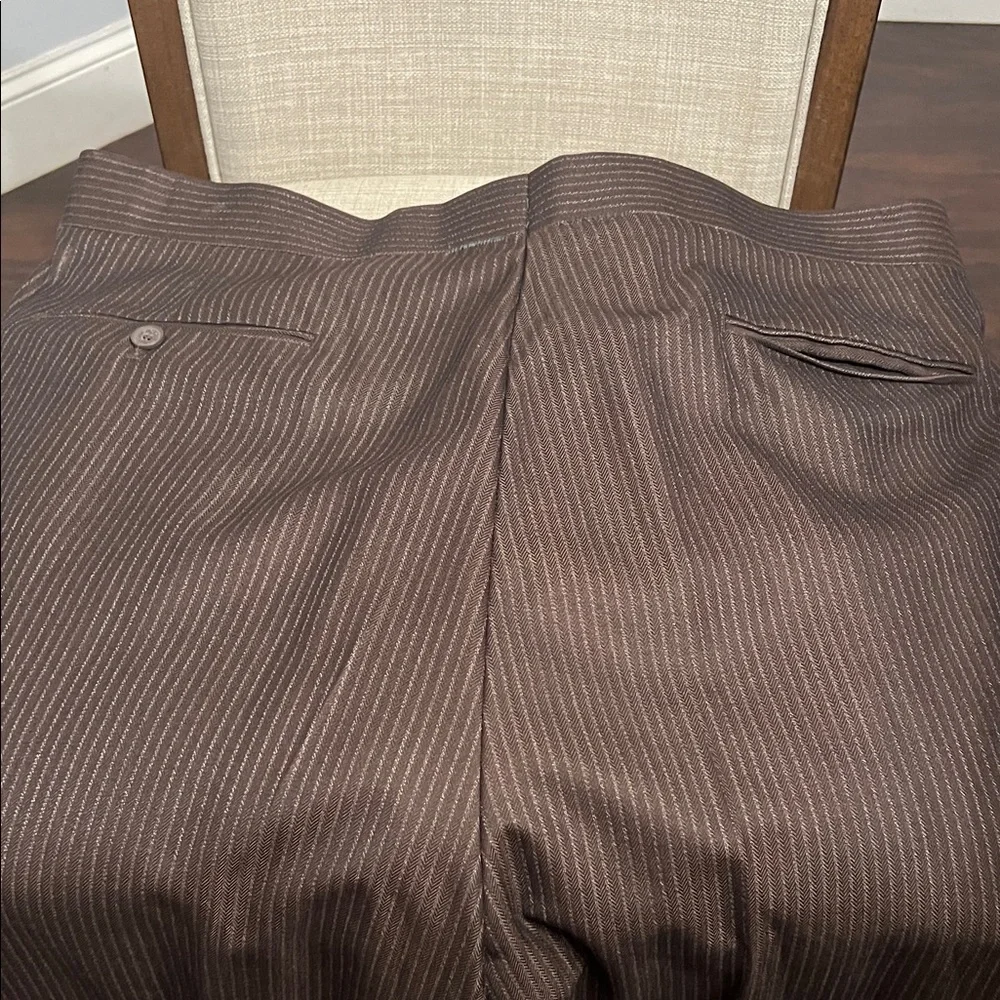 Vittorio Dark Brown Pinstripe Suit Jacket